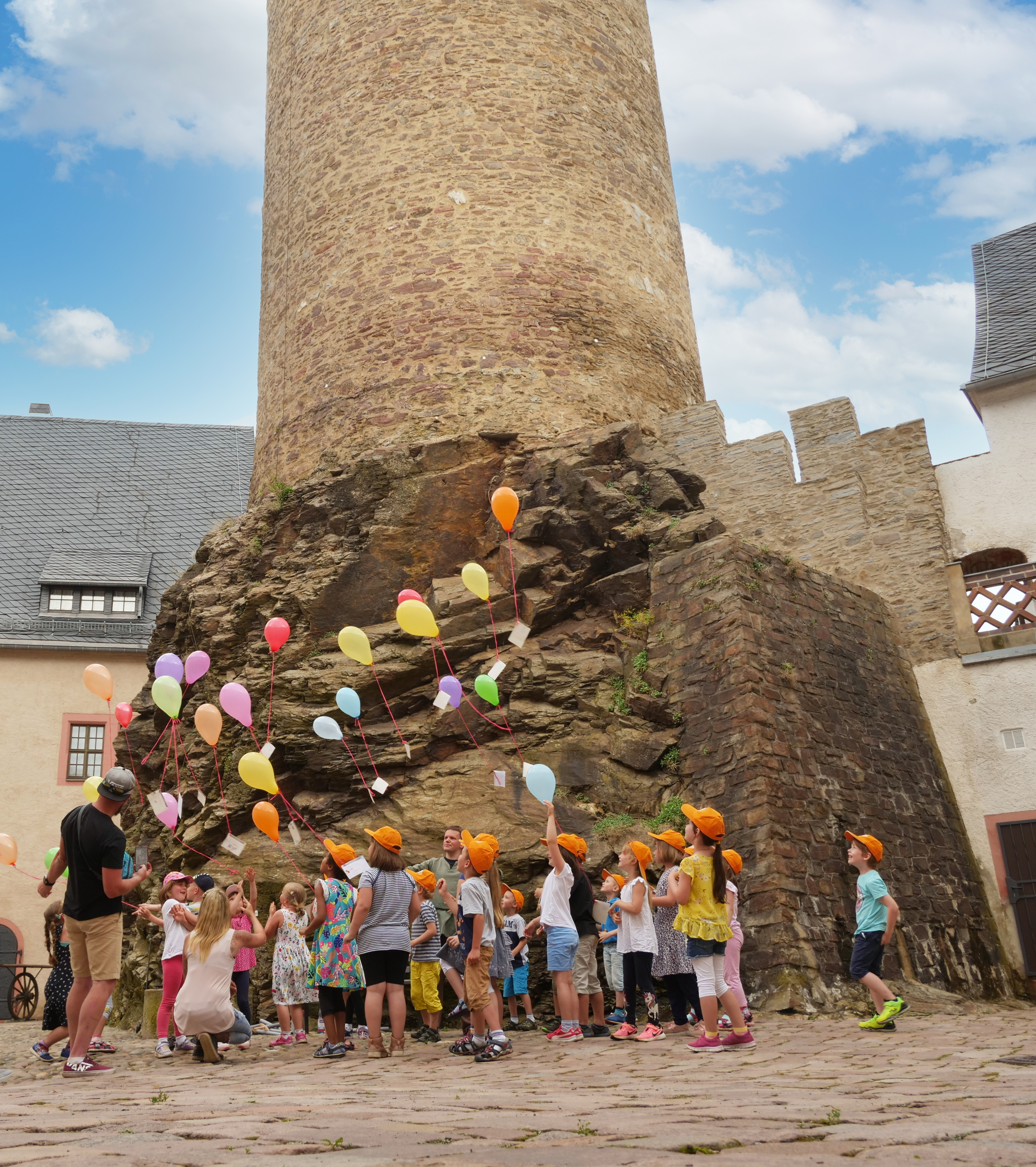 Kinder auf Burg Scharfenstein zur Erlebnisburg